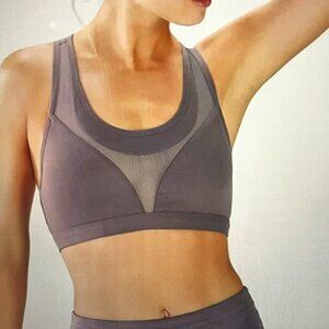Fabletics Gray Cobie Medium Support Sports Bra Women's - Size Small